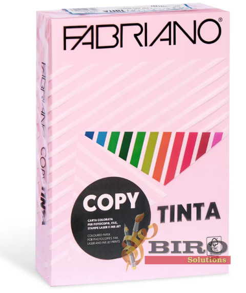 Hîrtie colorată A4 FABRIANO Tinta Rosa, 80 gr/m2, 500 foi, pastel, roz